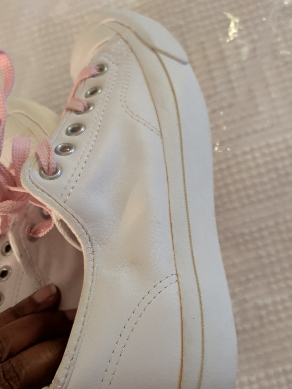 Converse Jack Purcell Low Top Sneakers - White Pink - Picture 7 of 16